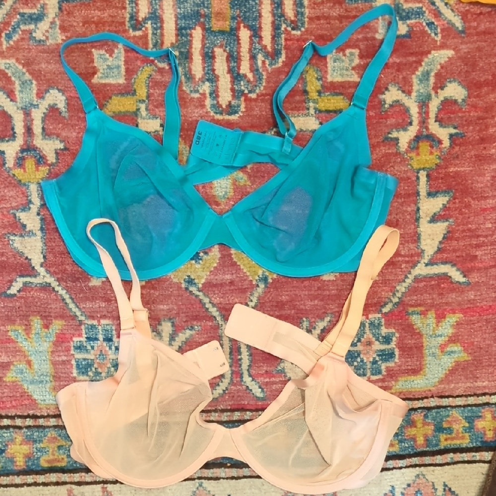 CUUP Plunge Mesh Bras 38D